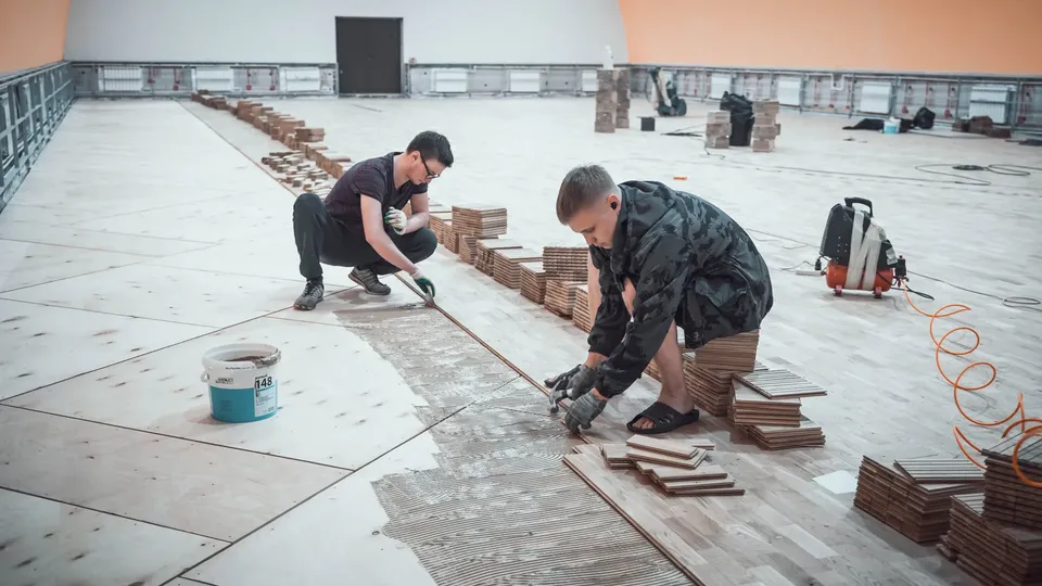 Укладка паркета, общий план