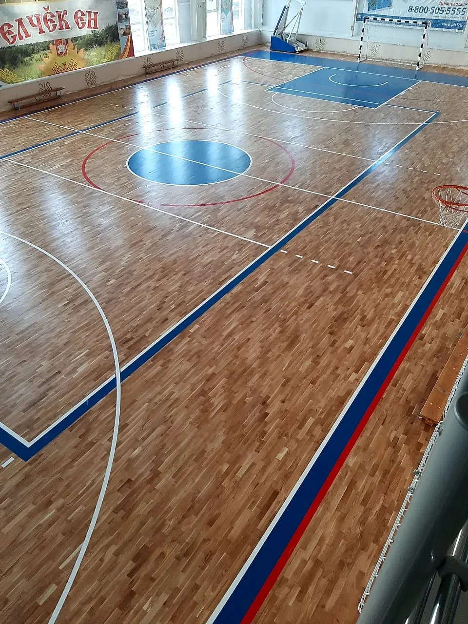 ФОК «Паттар», спортивный паркет. Спортивный паркет с разметкой